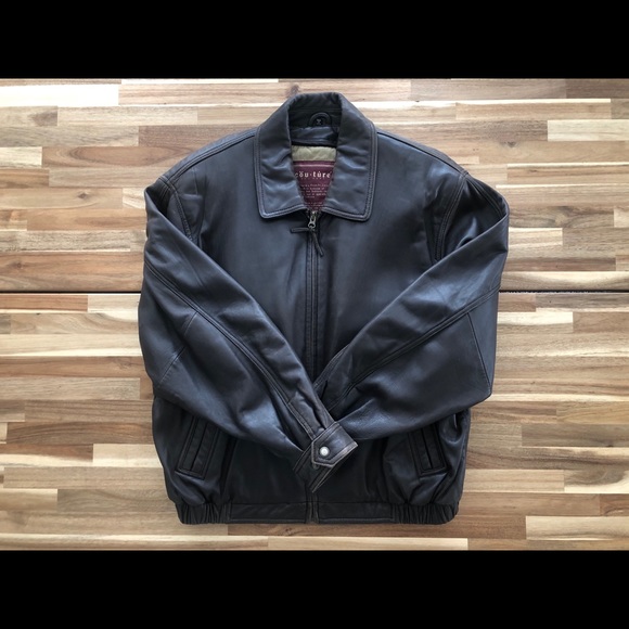 Couture by J. Park Leather Bomber Jacket - Picture 2 of 4